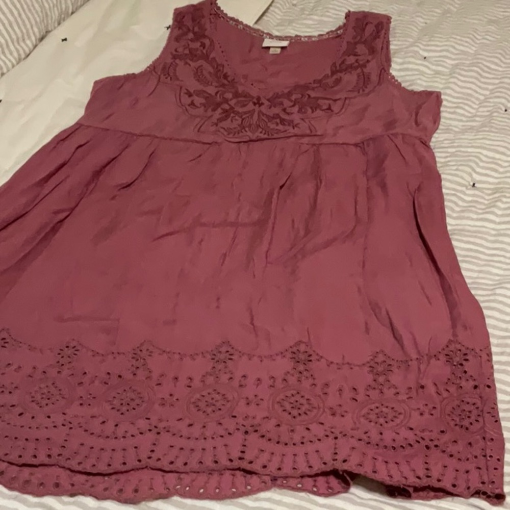 Knox Rose Mauve Sleeveless Dress L NWOT